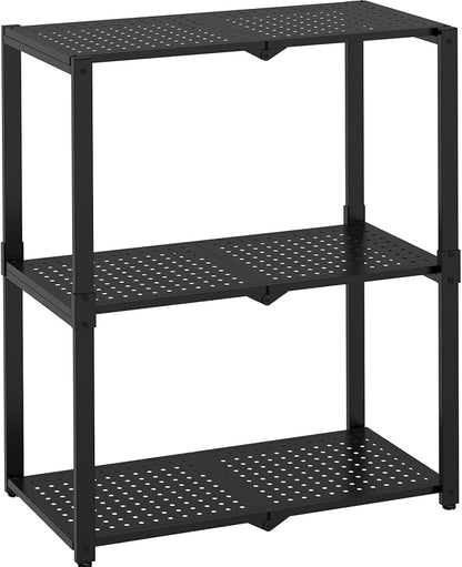 Hastatii 3-Shelf Storage Shelving Unit Metal Rack Heavy-Duty 28"x13.5"x33.5" by GLEAMMUSICSPORTS