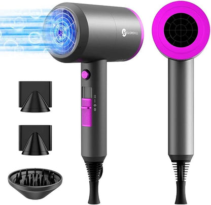 slopehill Professional Ionic Hair Dryer, Powerful 1800W Fast Drying Low Noise by slopehill