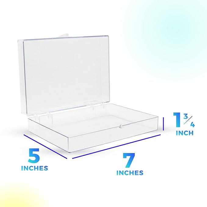 4-Pack Clear Hinged Plastic Containers, Keepsake Storage Boxes, Made in USA - Image 6