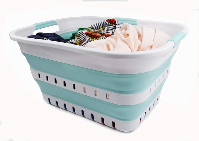 SAMMART Set of 2-30L Collapsible Plastic Laundry Basket - Image 5