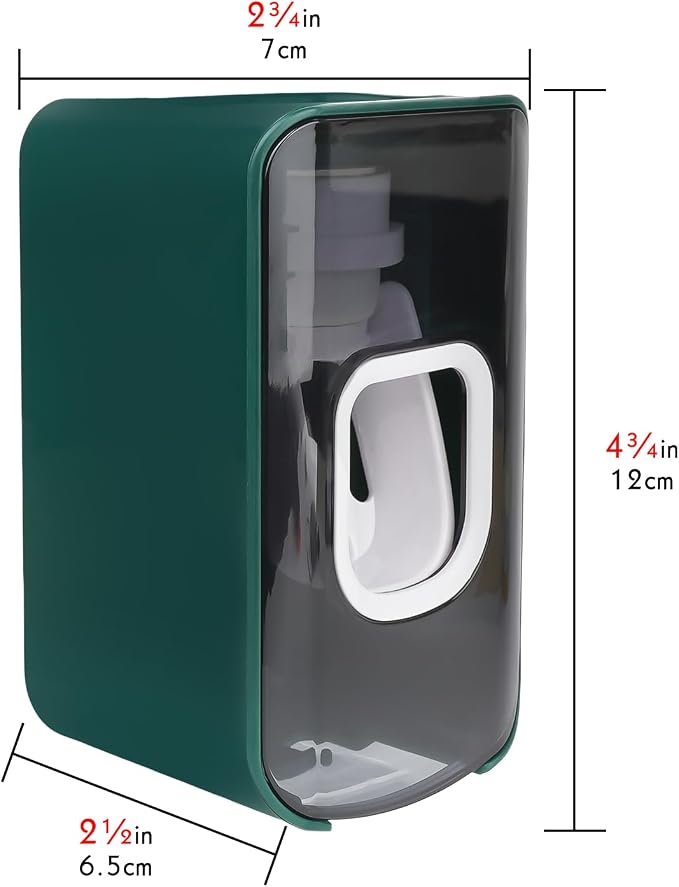 2 Slot Toothbrush Holder and Toothpaste Dispenser Wall Mounted, Automatic - Image 2