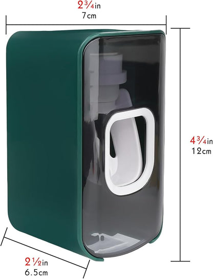 2 Slot Toothbrush Holder and Toothpaste Dispenser Wall Mounted, Automatic - Image 2