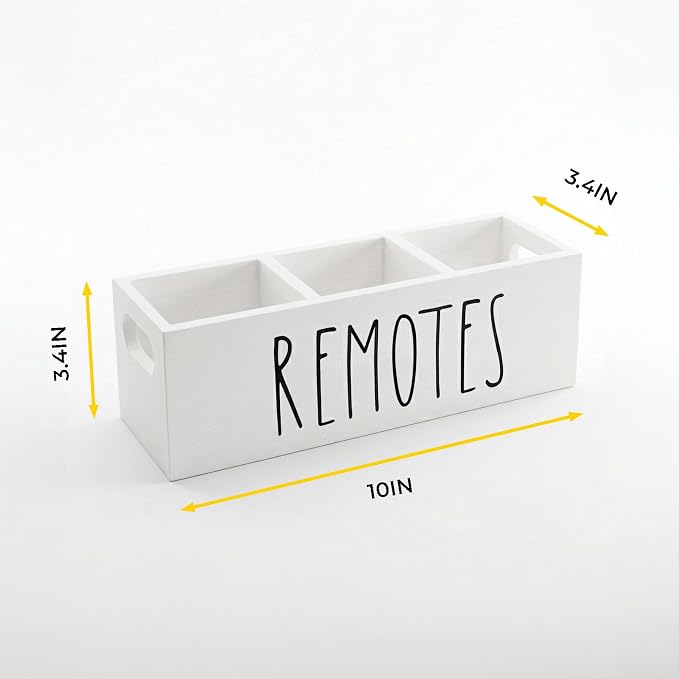 Remote Control Holder, Farmhouse Remote Storage Caddy, Bedside TV Controller Box - Image 7