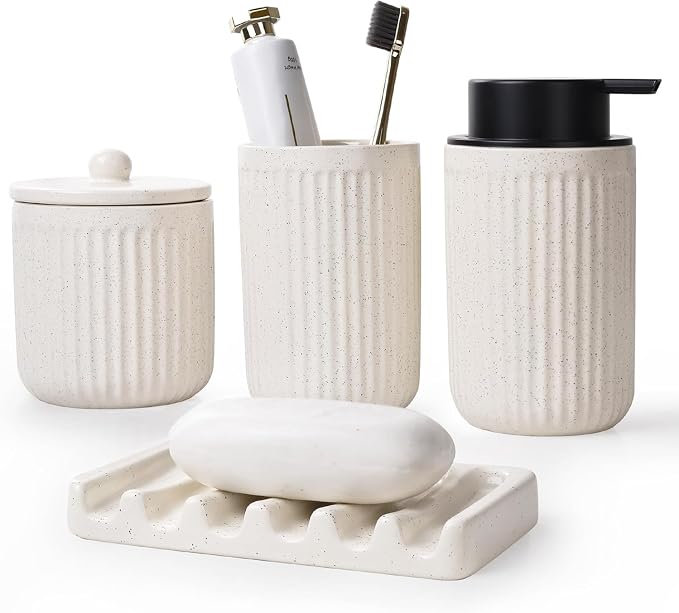 BosilunLife Beige Bathroom Accessories Set by BosilunLife