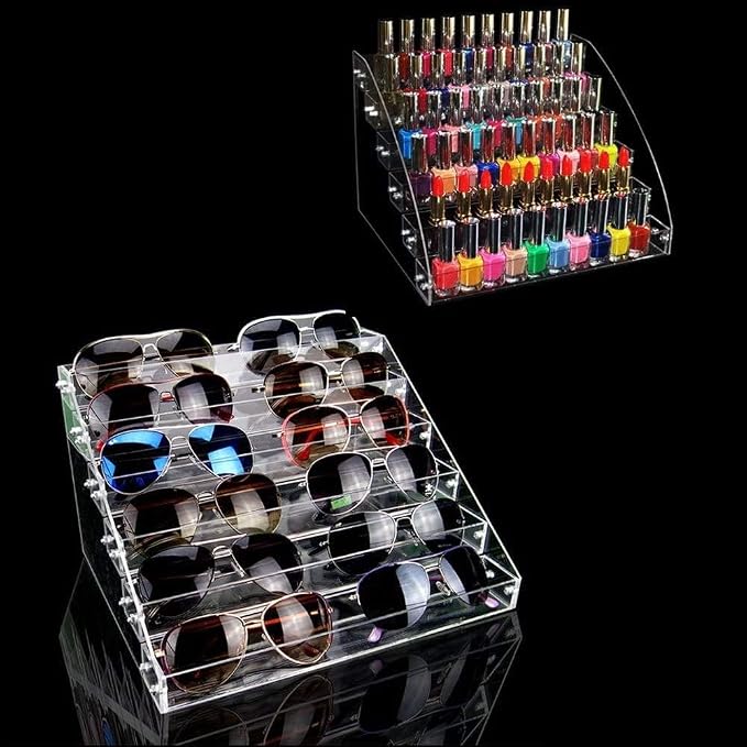 6 Tiers Acrylic Essential Oil Display Rack Nail Polish Organizer Plastic - Image 4
