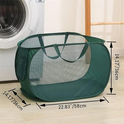 5 Pcs Collapsible Laundry Baskets, Opening Laundry Hamper, Foldable Laundry - Image 4