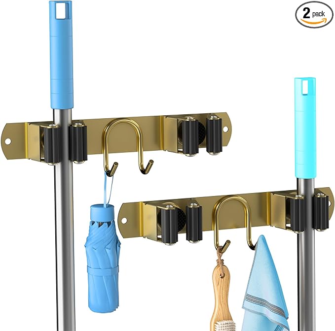 Broom Holder Wall Mount, Broom Hanger by AURIKAR