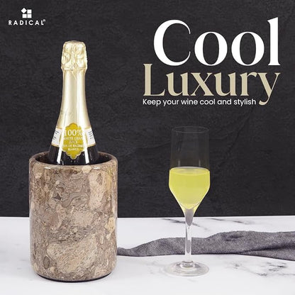 Radicaln Marble Wine Chiller Oceanic 6.5" Inches Handmade Beverage Cooler - Image 2