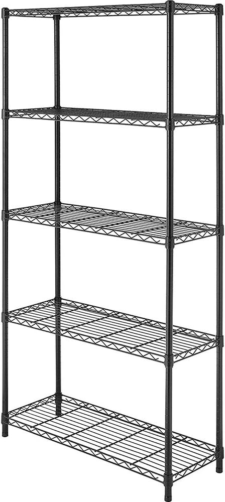 Whitmor 5-Wire Shelving Unit, Metal Storage Shelves, Durable Heavy Duty Shelf by Whitmor