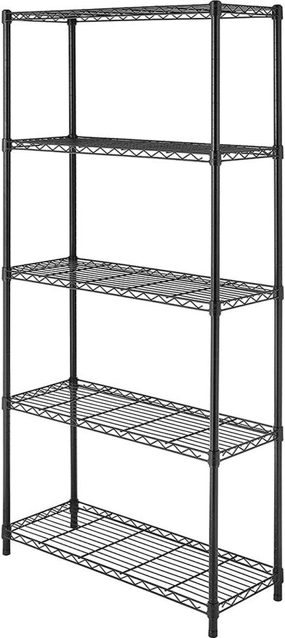 Whitmor 5-Wire Shelving Unit, Metal Storage Shelves, Durable Heavy Duty Shelf by Whitmor