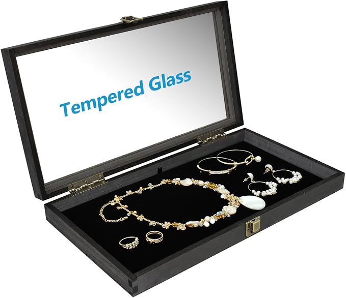MOOCA Wooden Jewelry Display Case, Pocket Knife Display Case - Image 4
