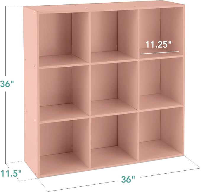 Best Choice Products Kids Bookcase 9-Cube Storage Organizer, 11in Shelf Opening - Image 2