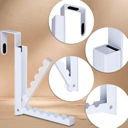4PCS Over The Door Hanger Folding Over The Door Clothes Drying Rack Folding - Image 6