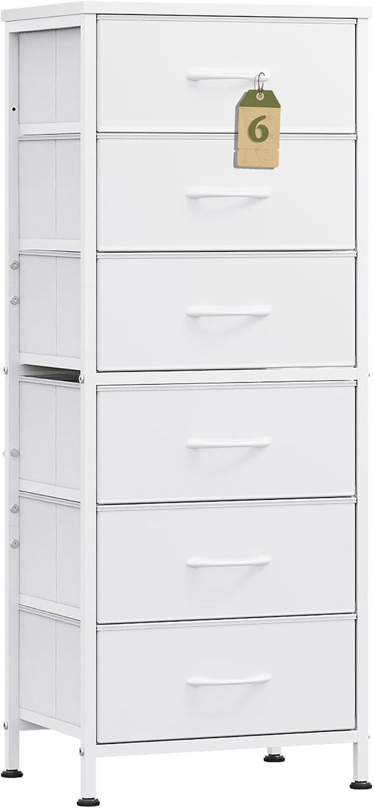 WLIVE Tall Dresser for Bedroom, 6 Drawer Dresser, Tall vertical design by WLIVE
