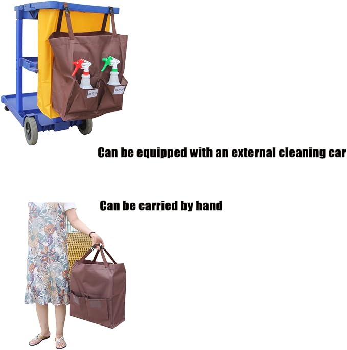 Multipurpose Housekeeping cart Bag Separate Storage Bag, Replacement Janitorial - Image 3