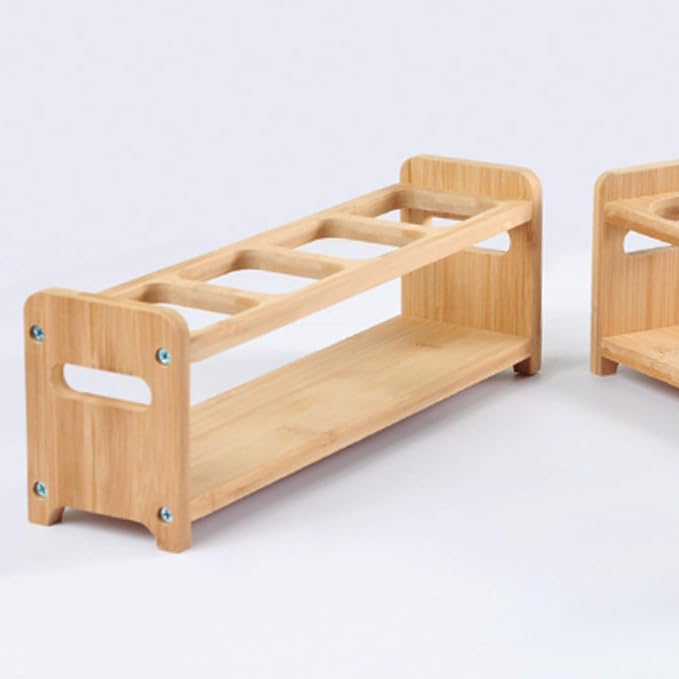 TOPINCN Rack Organizer, Storage Holder Seasoning Storage 4 Holes Shelf - Image 8