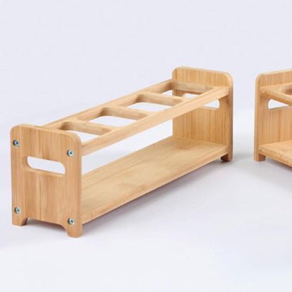 TOPINCN Rack Organizer, Storage Holder Seasoning Storage 4 Holes Shelf - Image 8