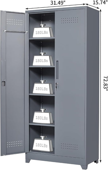 Metal Tool Storage Cabinet, Broom Closet - Image 3
