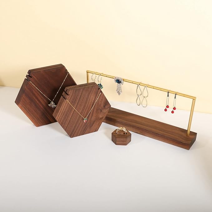 GemeShou wooden earring holder organizer - Image 9