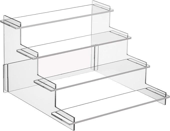 HENABLE 4 Tier Acrylic Display Risers, Perfume Organizer Stand, Cupcake Stand by HENABLE