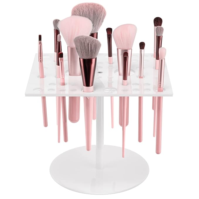 Jetec 54 Holes Acrylic Brush Holder Makeup Brush Drying Rack Collapsible Holder by Jetec