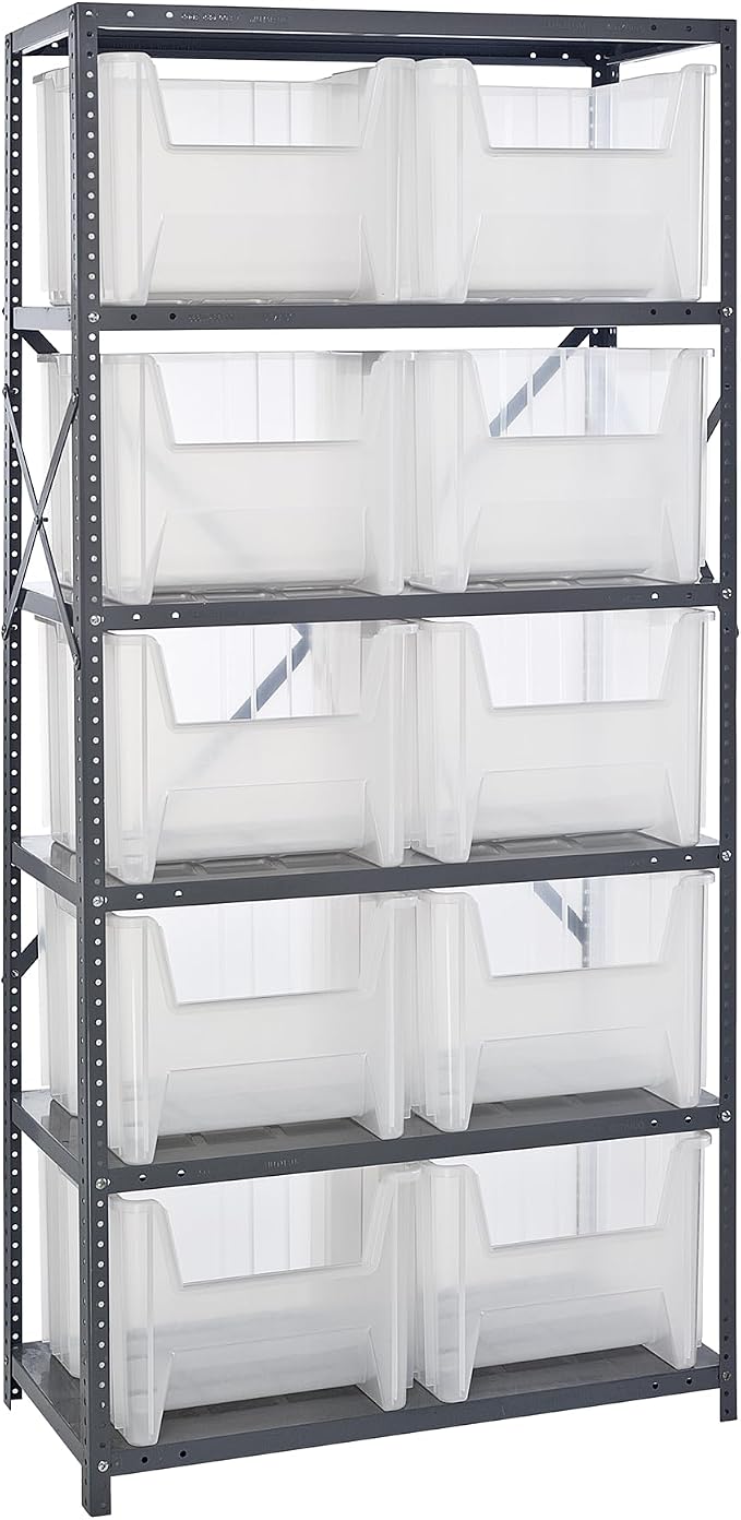 Quantum Storage Systems QSBU-800CL Clear-View Giant Stack 6-Shelf Steel by QuantumStorageSystems