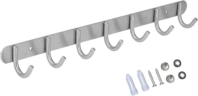 Towel Hook Rack Brushed Nickel - Image 2