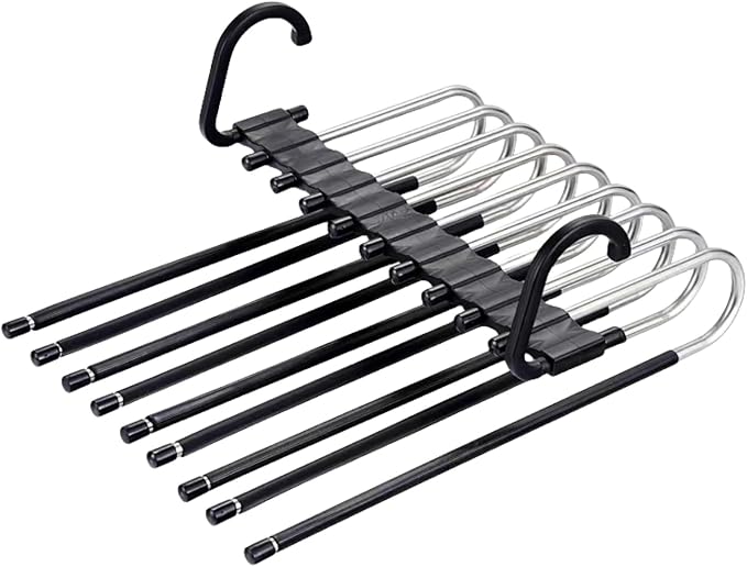 2Pack 9 Layers Foldable Pants Hangers Space Saving Trouser Hanger by trrcylp
