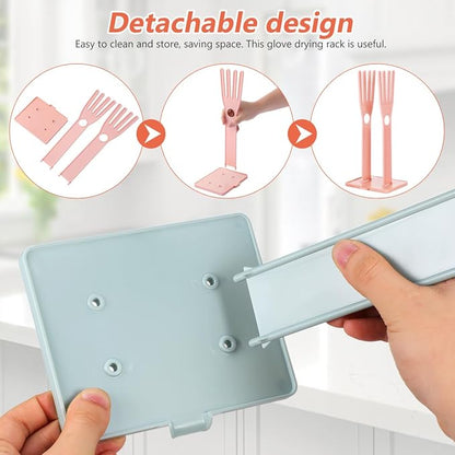 Hemobllo 2-Pack Kitchen Glove Drying Rack 13.38X5.90X4.72In Detachable - Image 6