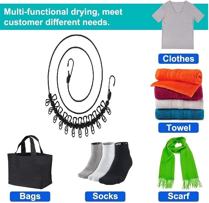 1 Pack Portable Clothesline - Image 2
