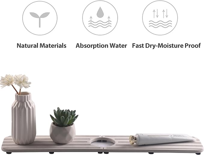 20inch x 4inch Kitchen Sink Faucet Mat, Water Absorbing Stone Faucet Splash - Image 4