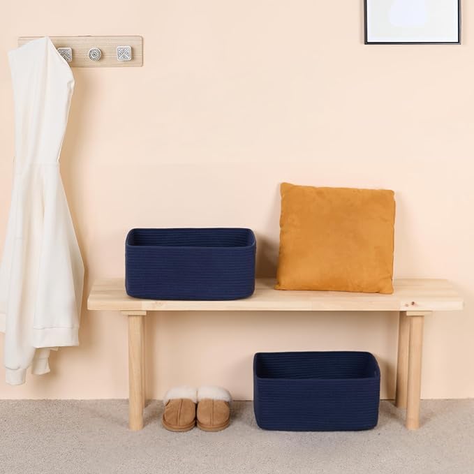 Large Storage Baskets for Organizing, Closet Shelf Baskets for Clothes Blanket - Image 6
