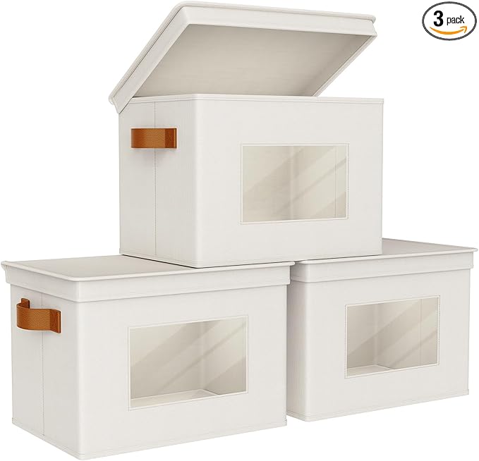 Univivi Storage Boxes with Lids Fabric Foldable Storage Bin by Univivi
