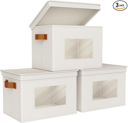 Univivi Storage Boxes with Lids Fabric Foldable Storage Bin by Univivi