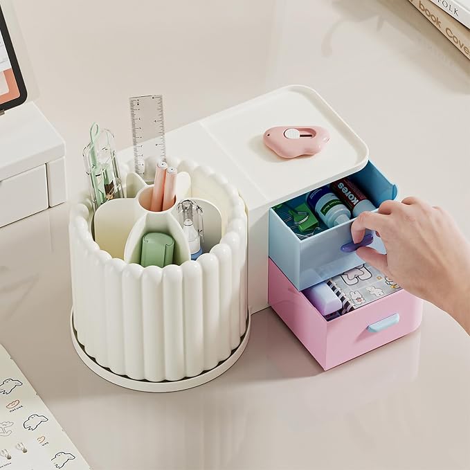 Anyoifax 360 Rotating Makeup Brush Holder 7 Slots Makeup Organizer - Image 3