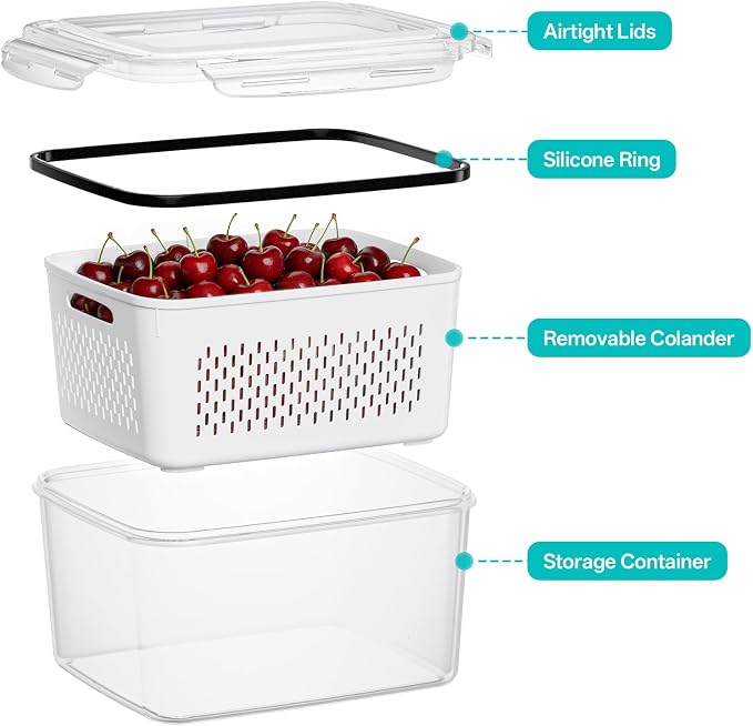 HOMETALL 4 Pack Fruit Storage Containers - Image 5