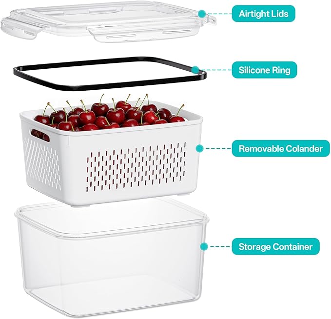 HOMETALL 8 Pack Fruit Storage Containers - Image 5