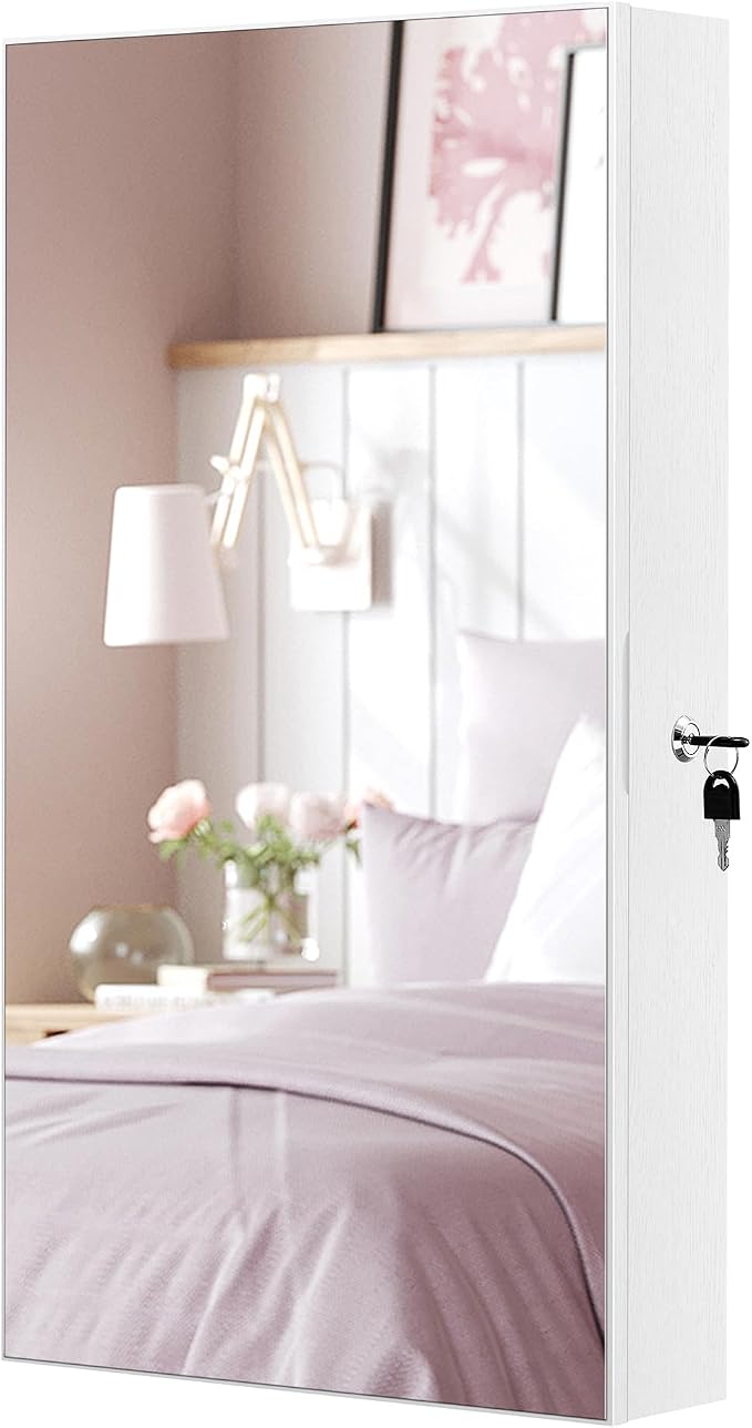 SONGMICS Mirror Jewelry Cabinet Armoire - Image 9