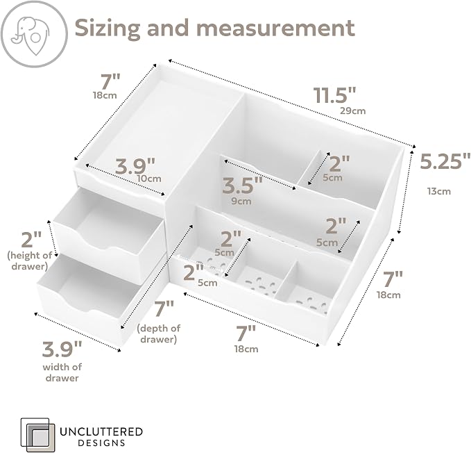 Uncluttered Designs Large Makeup Organizer - Image 2