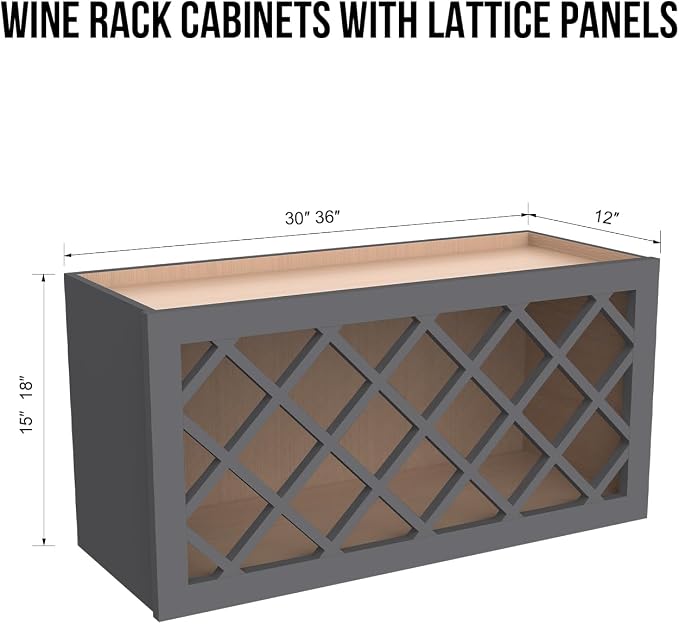 Solid Wood RTA Wine Bottle Rack Wall Cabinet - Image 3