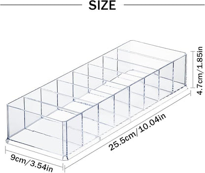 Acrylic Makeup Brush Organizers, 8 Section 8 Compartments Transparent Plastic - Image 2