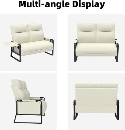 Faux Leather Loveseat, Upholstered Loveseat - Image 9