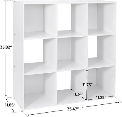 JupiterForce 9 Cube Storage Organizer, Wooden Cube Shelf W/ 5 Removable Back - Image 3