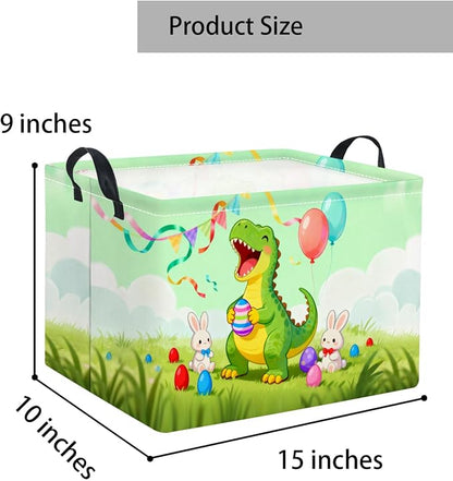 Rectangular Easter Basket for Home Kitchen Baby Girls Basket Cute Storage Bin - Image 7