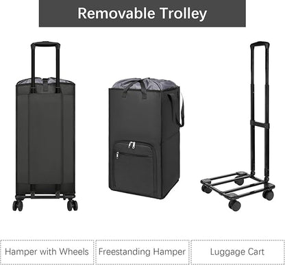 Bukere Extra Large Rolling Laundry Basket - Image 4