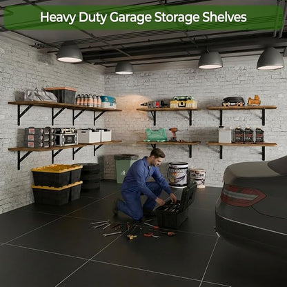 Dogsky 2-Pack Garage Storage Shelving Wall Mounted, 3x2Ft Heavy Duty Wood - Image 4