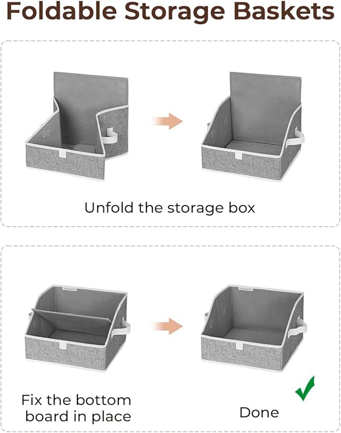 StorageWorks Closet Storage Bins, Trapezoid Organizer Box - Image 5
