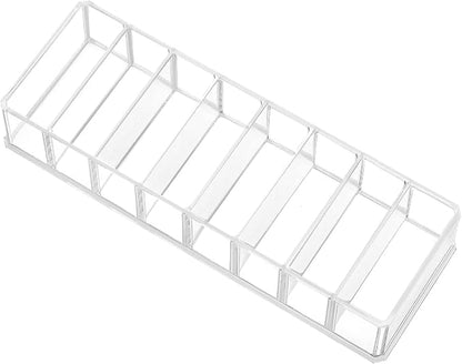 HBlife Clear Acrylic Makeup Compact Organizer, 8 Spaces Vanity Organizer Stand - Image 2