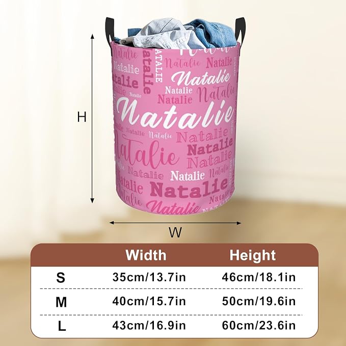 Custom Name Laundry Hamper, Personalized Laundry Baskets - Image 3