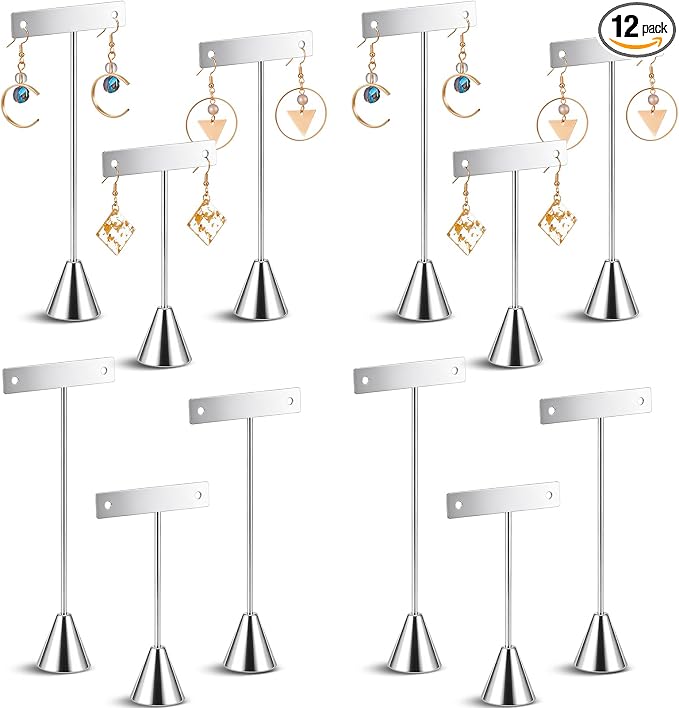 Marsui 12 Pcs Earring Display Set T Bar Earring Display Stand by Marsui